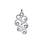 Open Random Multi- Hoop Amethyst Pendant