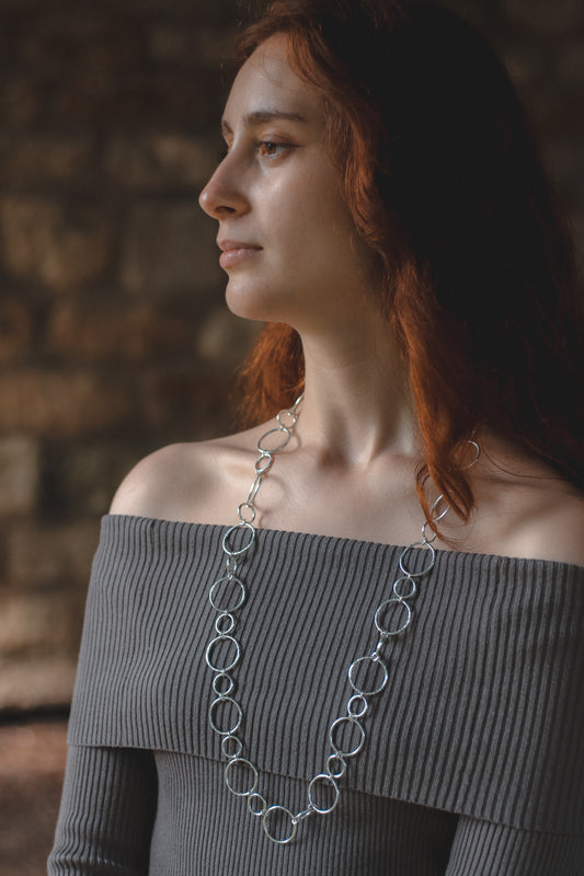 Hammered Circle Necklace