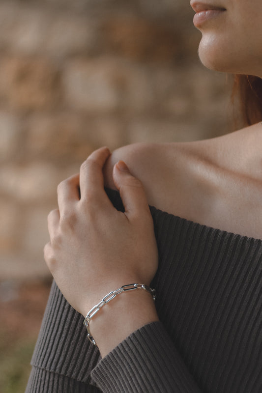Heavy Paperclip Chain Bracelet