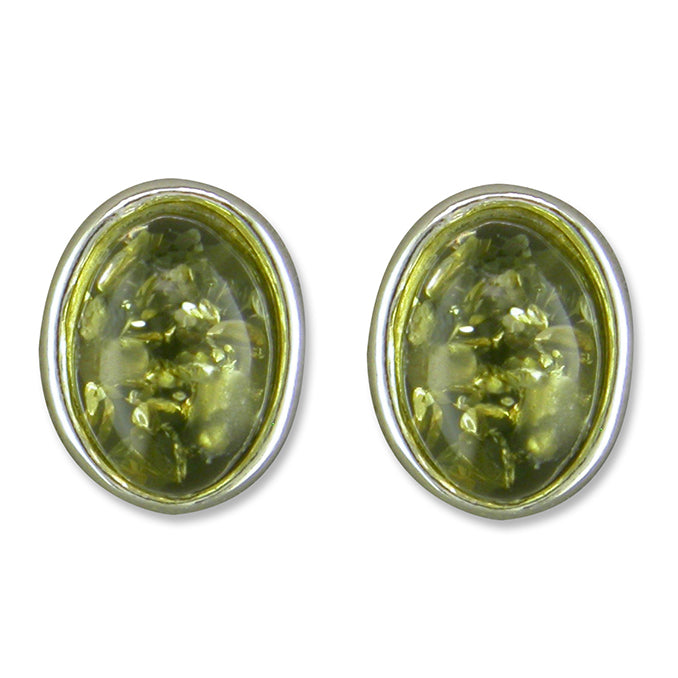 Sterling Silver Baltic Amber Earrings