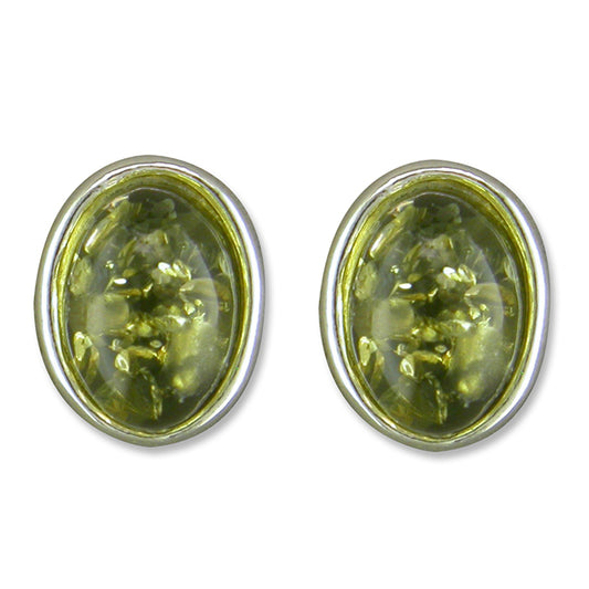 Sterling Silver Baltic Amber Earrings