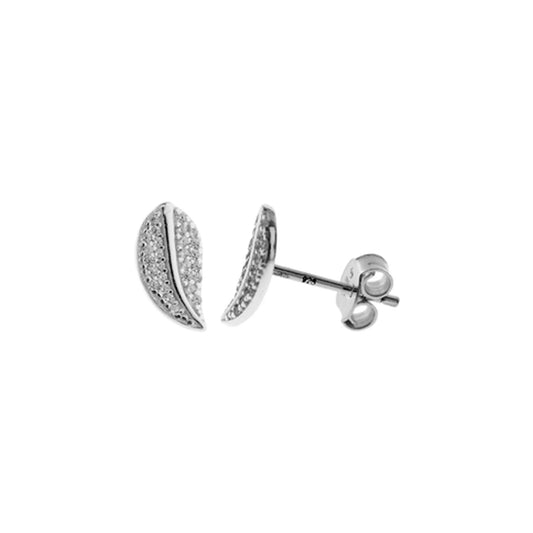 CZ Leaf Stud