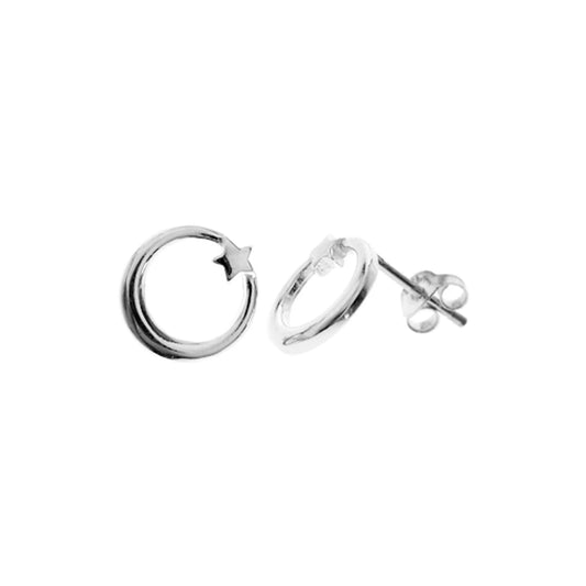Star Hoop Studs