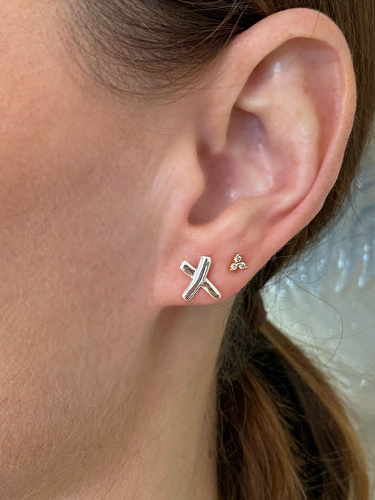 Silver Cross Earrings