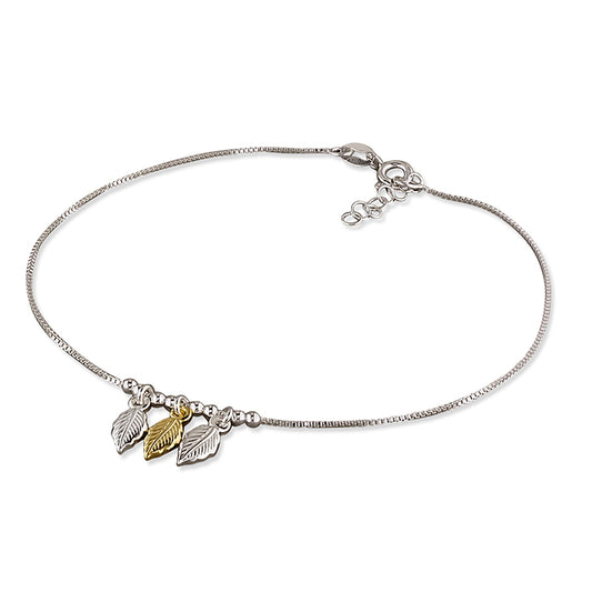 THREE LEAVES TRIO ANKLET