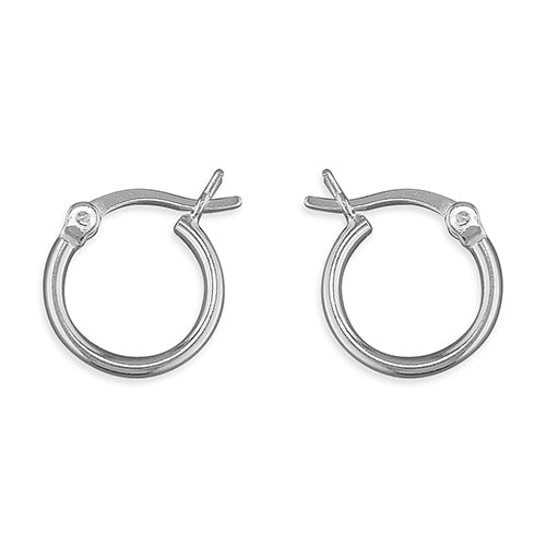 PLAIN 12mm HOOP EARRINGS