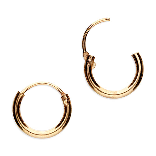 ROSE GOLD 10mm HOOP EARRINGS