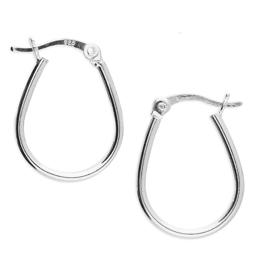 SILVER PLAIN HOOP EARRINGS