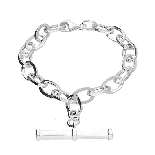 Sterling Silver T Bar Bracelet