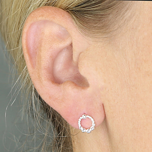 Graduated Bead Circle Stud