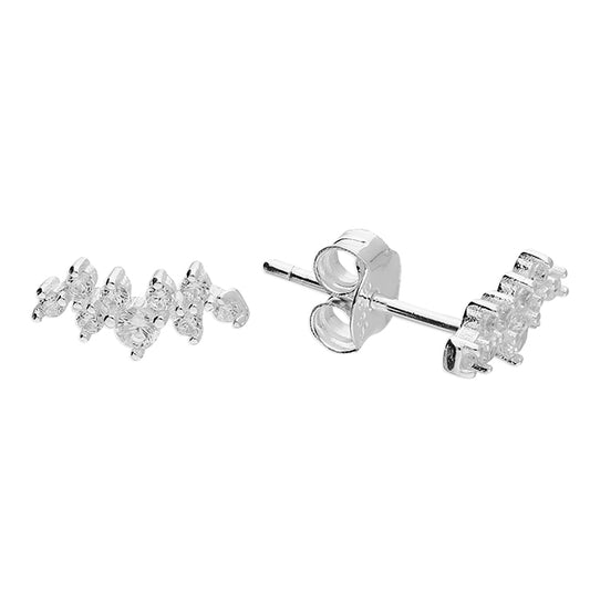 Multi Cubic Zirconia Climber Stud