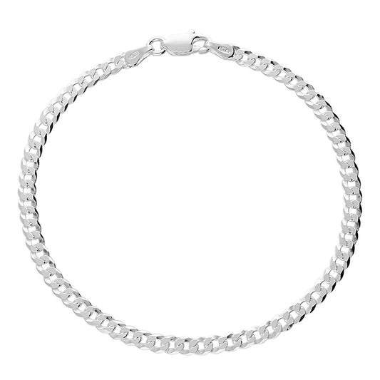 Sterling Silver Flat Curb Bracelet