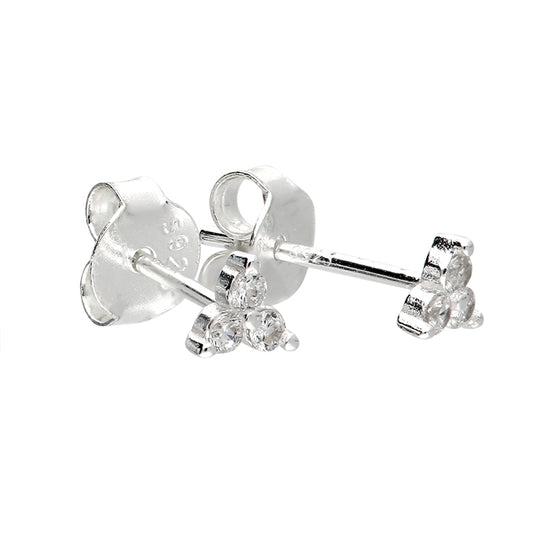 Cubic Zirconia Small Triangle Shape Stud