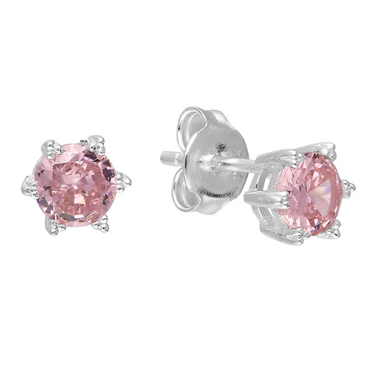 5MM PINK CUBIC ZIRCONIA STUD