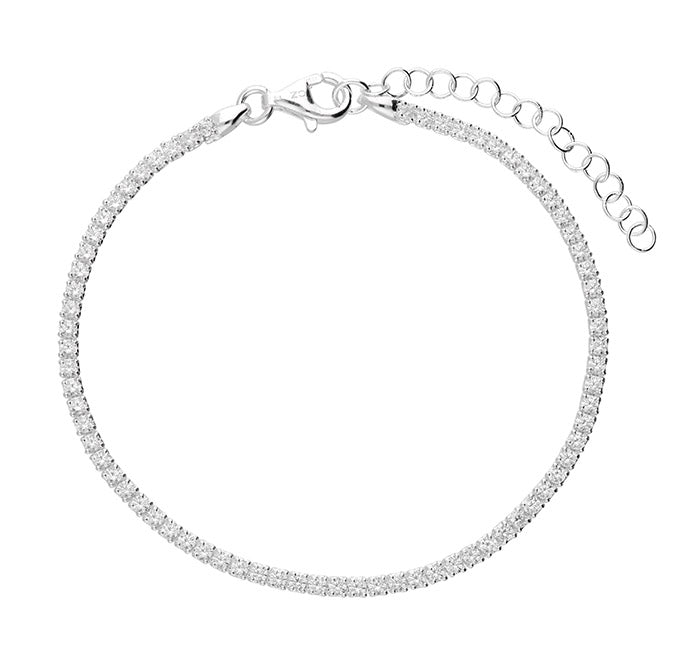 White Cubic Zirconia Tennis Bracelet