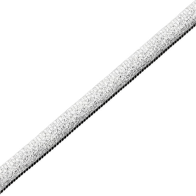 Sterling Silver Frosted Herringbone Bracelet