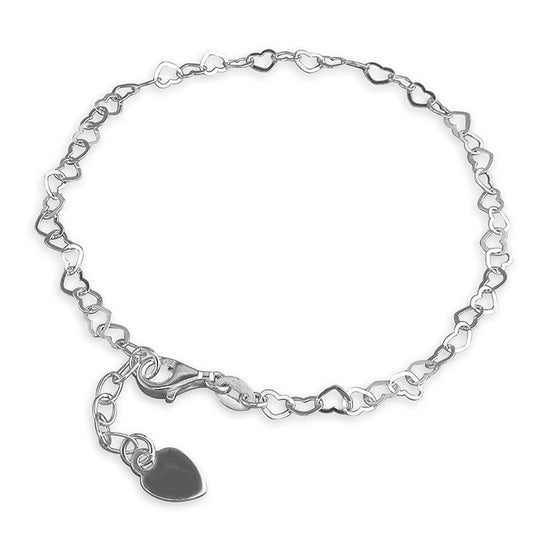 SMALL OPEN HEART ANKLE CHAIN