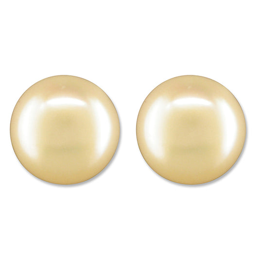 9.5mm white freshwater pearl bouton stud