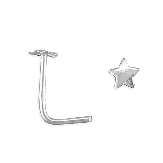 STERLING SILVER STAR NOSE STUD