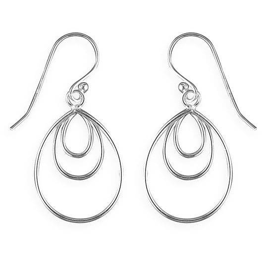 TRIPLE WIRE TEARDROP EARRINGS