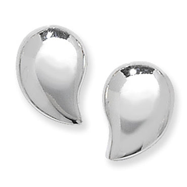 STERLING SILVER PLAIN TEAR STUD