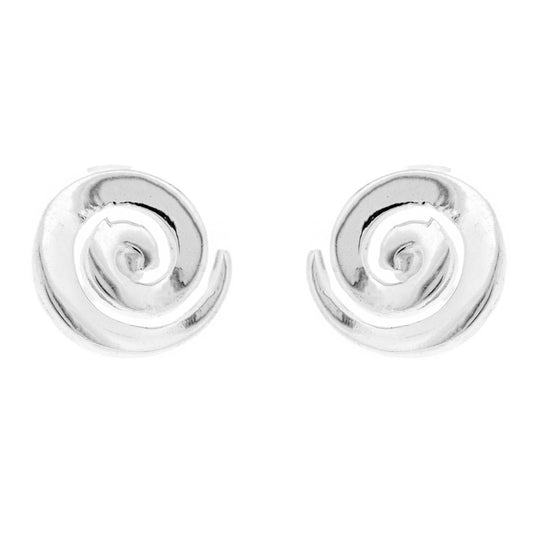 Silver Catherine Wheel Stud Earrings